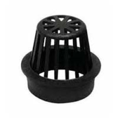 NDS 8 Black Round Drainage Grate for Pipes, Garden, Yard, Drain